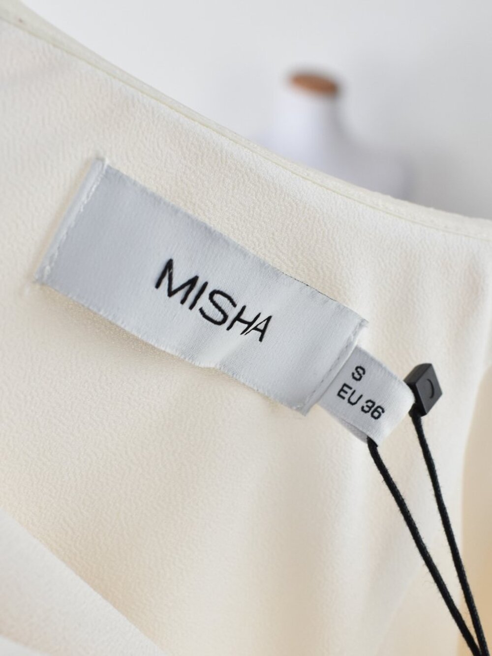 Misha Vivica Midi Dress One Shoulder Ivory NEW - S - Picture 10 of 11